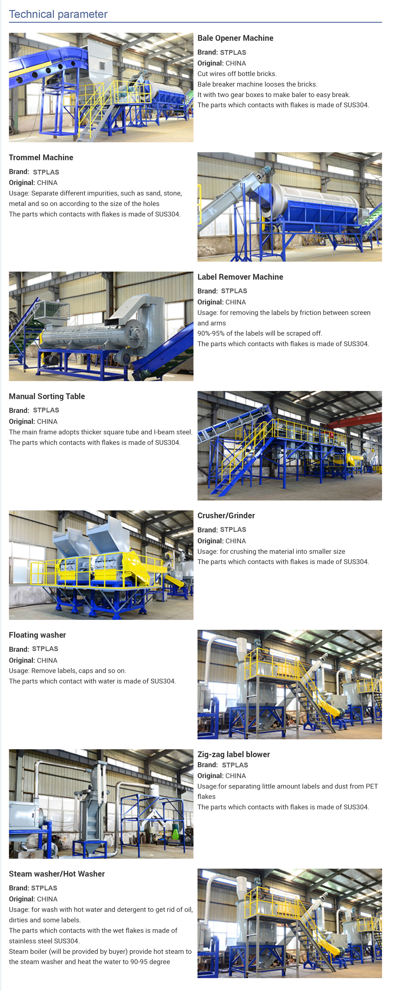 plastic bottle recycling machine line