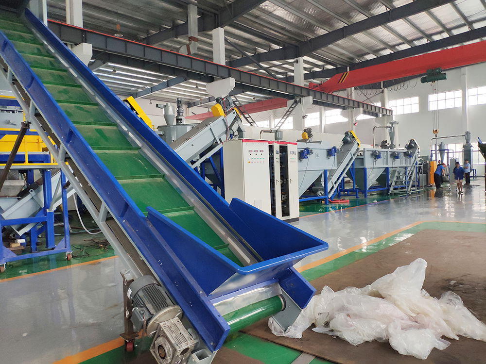 PE film washing line for crushing, washing, drying, recycling waste films