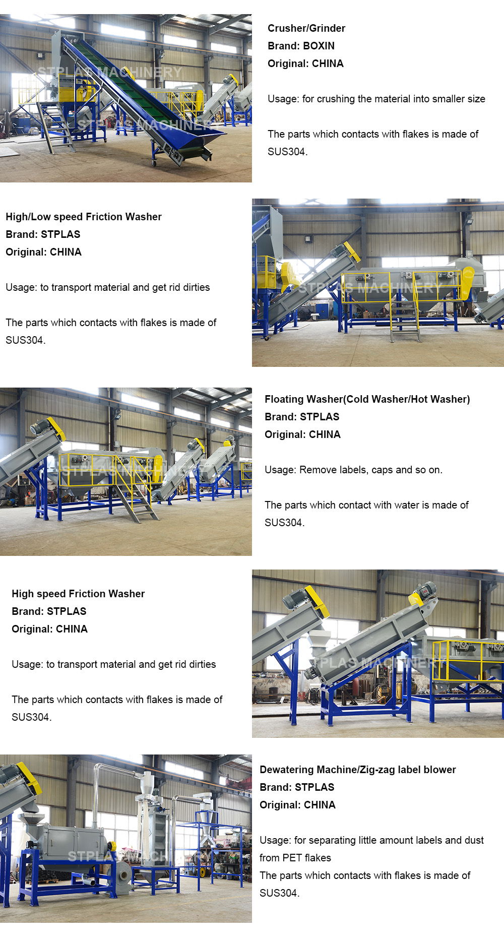 HDPE Bottle Plastic Washing Line