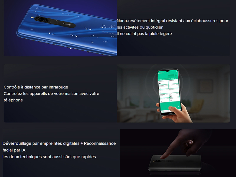 Xiaomi Redmi 8 Smartphone 4G Snapdragon 439 Octa Core 12MP double caméra 6.22