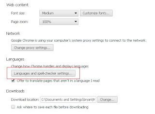 Google Chrome Languages
