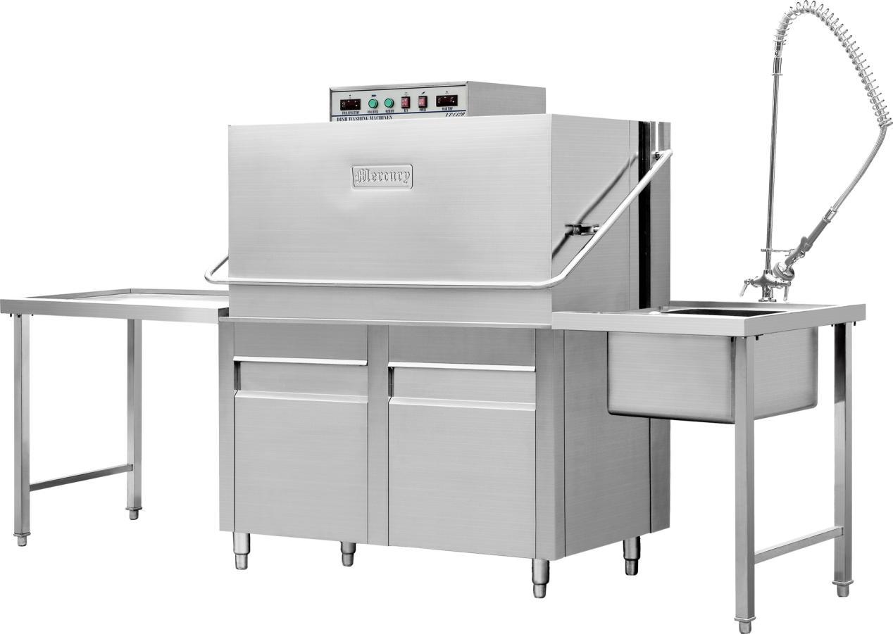 Spray chain type dishwasher
