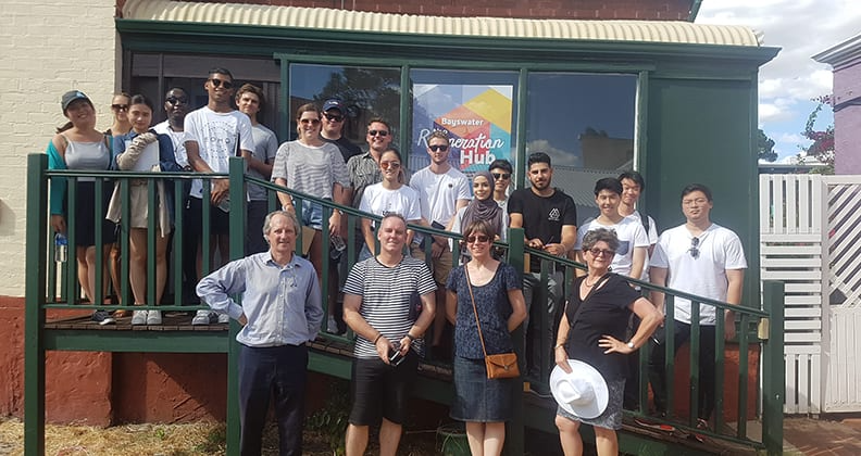 Members of Future Bayswater with Curtin Master of Architecture students. 