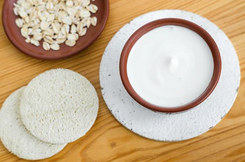 Mascarilla de leche y avena