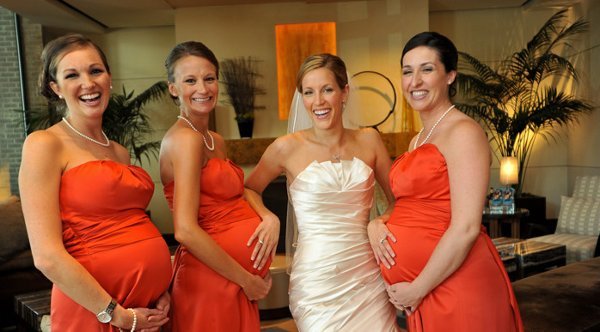 robe demoiselle d'honneur orange bustier pour femme enceinte