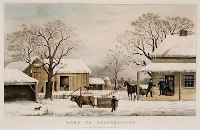farm winter painting