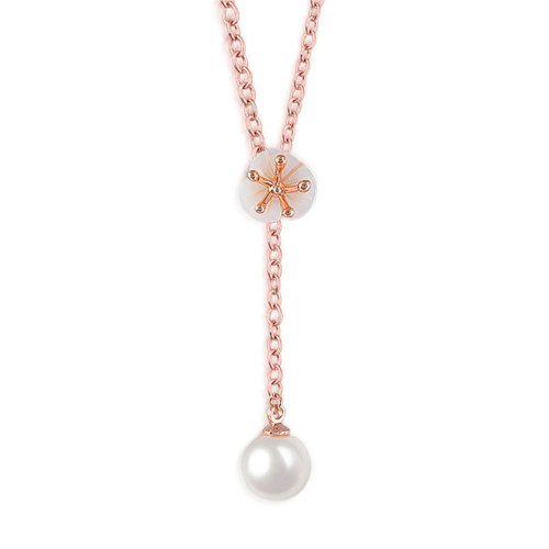 Petal & Pearl Rose Gold Necklace