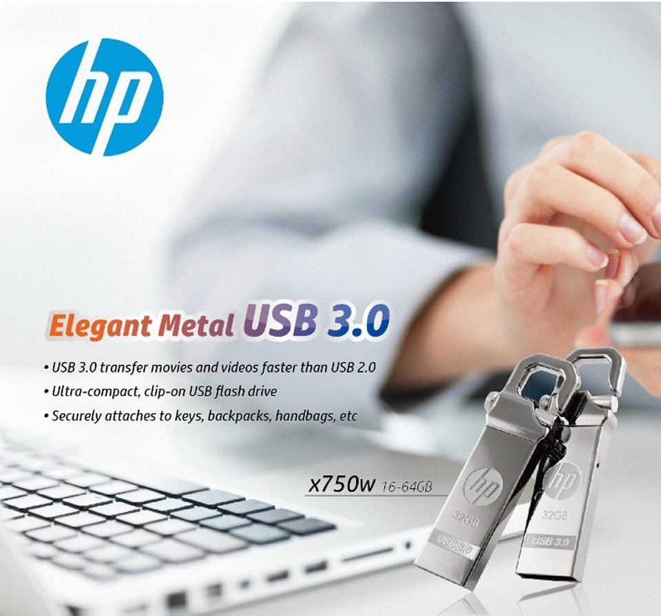 HP x750w USB Flash Drive USB 3.0  32GB 16GB  High Speed Elegant Metal USB Stick 16gb Pendrive Flash Drive Customized Logo Pen drive   (4)