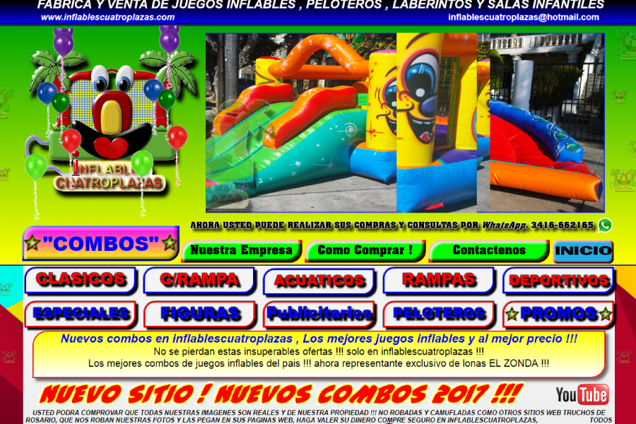 Ejemplo de página web con muchos tipos de letras y mucho de mucho