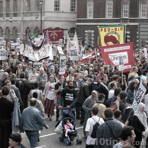 Manifestantes en la calle