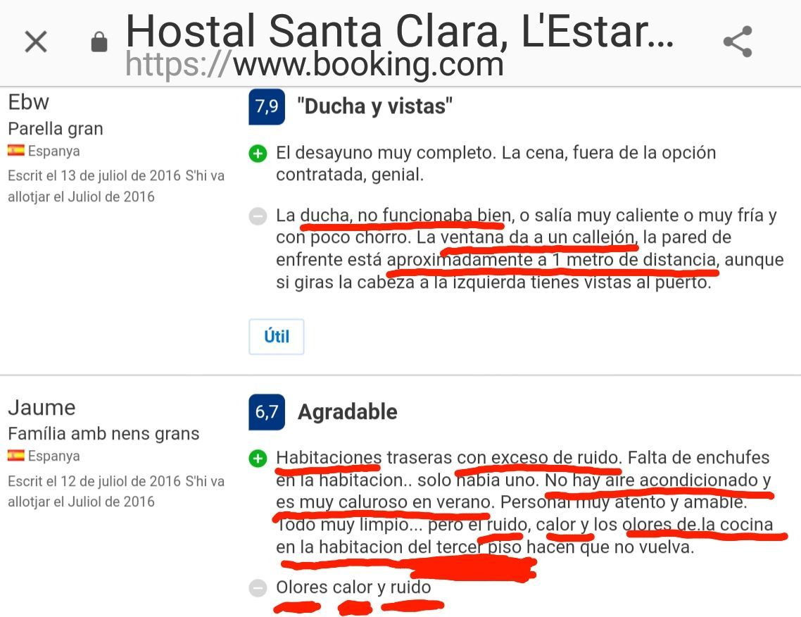 hostal santa clara estartit reviews