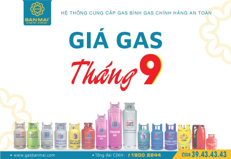 giÃ¡ gas thÃ¡ng 9 nÄm 2019