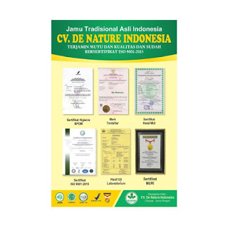 sertifikat obat kencing sakit de nature