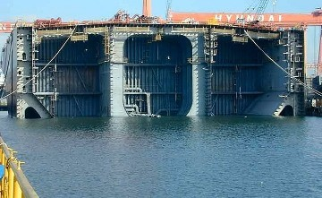 hull of ship during construction