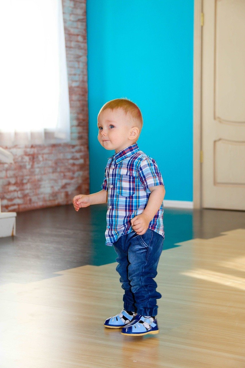 Toddler standing in the room