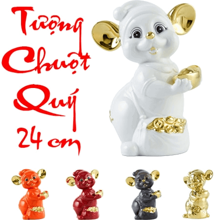 Tượng chuột Canh Tý 24cm