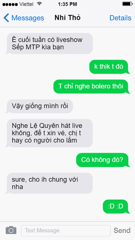 Nhắn tin đúng với sở thích của nàng