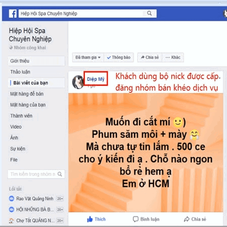 PR trá hình trên Facebook