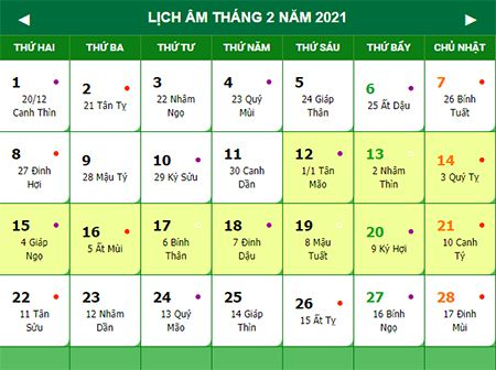 Lịch nghỉ Tết Nguyên Đán 2021 của công chức và học sinh