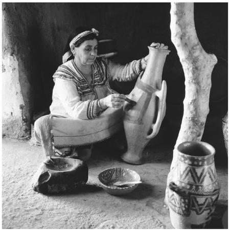 Methods dating back to the Roman era are still employed in the production of pottery by women of the Kabylia and Aures mountains. Pottery, jewelry, and woven works are very popular in the open-air markets.