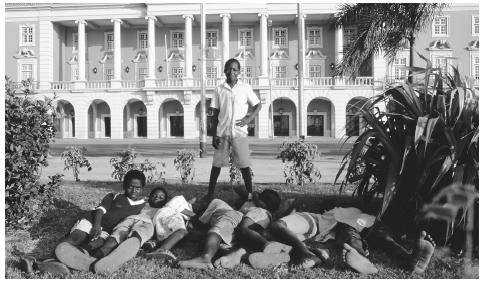 Street children in Luanda. Poverty and war have caused the number of orphaned and homeless Angolan children to grow at a rapid rate.