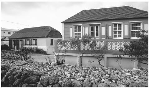 A traditional cottage in Lower Valley. To take advantage of the island's temperate climate, Anguillan buildings often feature balconies or terraces.