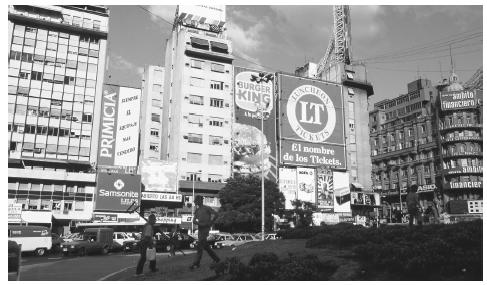 Avenida 9, the widest street in the world, is a main thoroughfare in Buenos Aires.