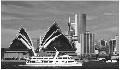 The Sydney Opera House, one of the most readily recognized buildings in Australia.