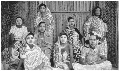 Wedding guests on Grand Comore Island. Men and women marry an average of two to four times each, sometimes more often.