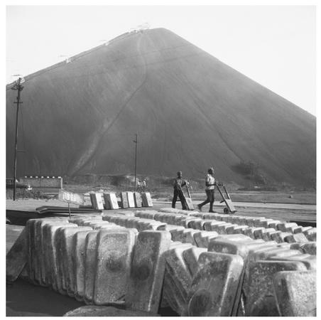 Copper ready for exportation at a mine in the Shaba region.