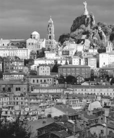 Le Puy lies in the volcanic mountains of south-central France.