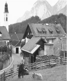 A Bavarian town settlement. Predominantly Catholic, Bavaria is home to many shrines and chapels, as well as the majestic Bavarian Alps.