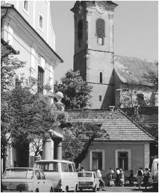 Remnants of past centuries such as this clock tower still dominate many towns.