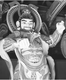 Kwang-mok-chong-wang, the guardian of the West at Pulguk-sa Temple in Kyongju, South Korea.