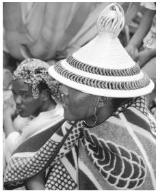 A Lesothan man in a traditional costume.