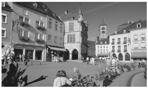 The Echternach marketplace in Luxembourg.