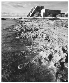 Nuclear test bunker in the Bikini Atoll. The United States has a military base on Kwajaleir Atoll.