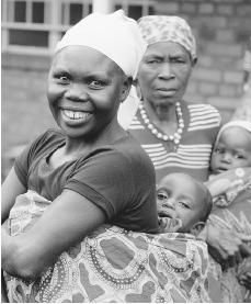 Rwandan mothers and their children in Kigali. Children are a symbol of wealth.