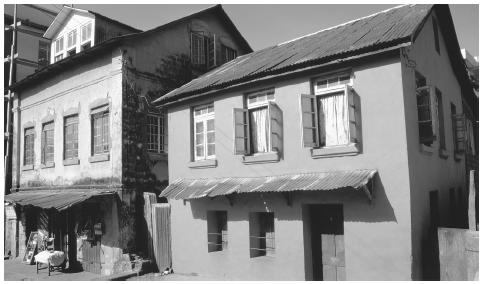 A colonial period house in Freetown, Sierra Leone.