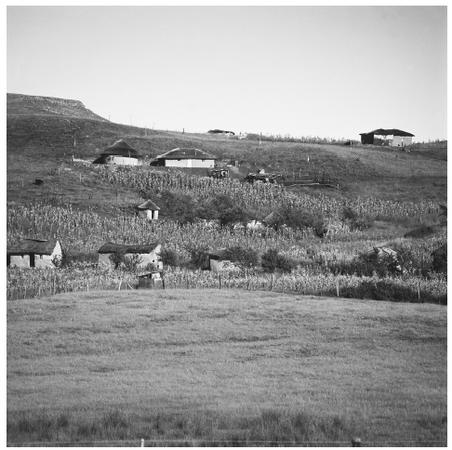 A village along the Drakensberg Mountains. Most of the country is made up of mountainous terrain.