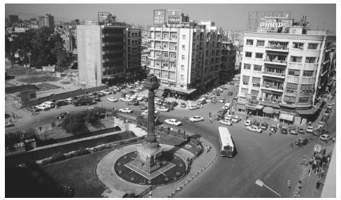 The busy Liberation Square in Damascus. The city is one of the oldest inhabited places in the world, but now it is also a very modern city.