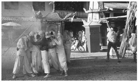 People observe a vegetarian festival. Eighty-five percent of Thais are Theravada Buddhists.