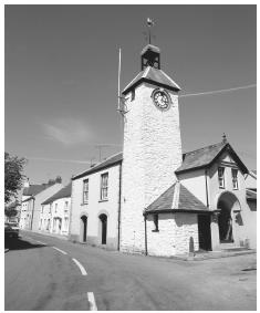 Town hall of Laugharne, Dyfed, Wales.