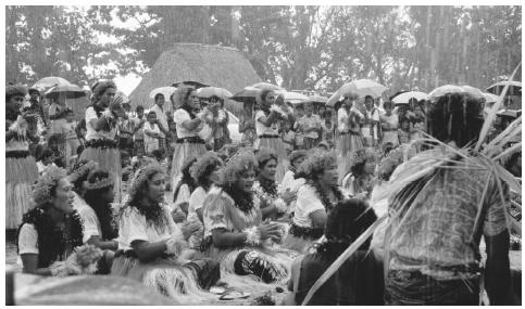 A festival on Futuna Island. The population of Futuna is approximately 5,000 people.