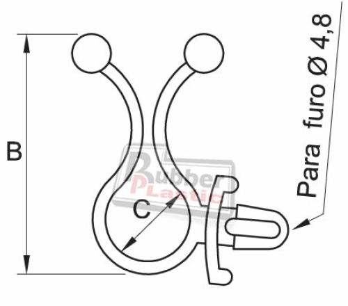 desenho do clip espaçador RAM3