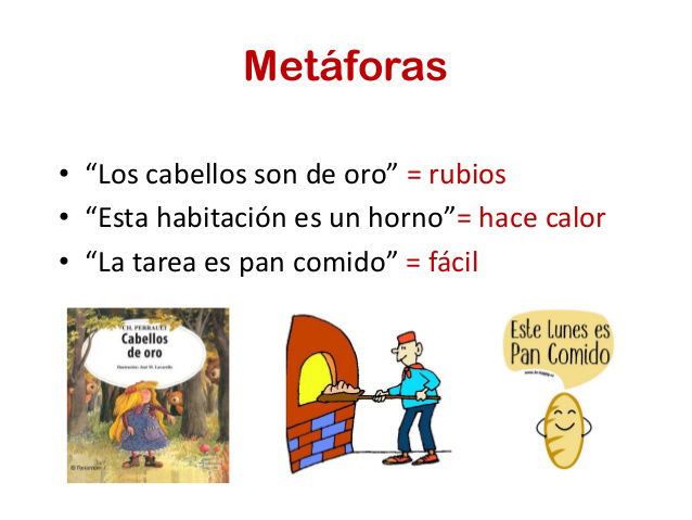 Ejemplos de metáforas.