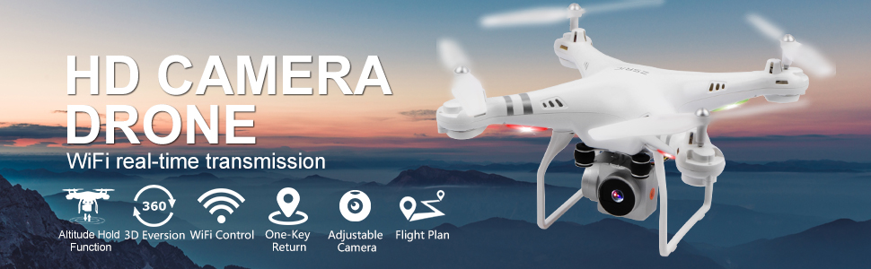 RC Drone with HD Wifi 720P Camera Quadcopter with Altitude Hold, Headless Mode