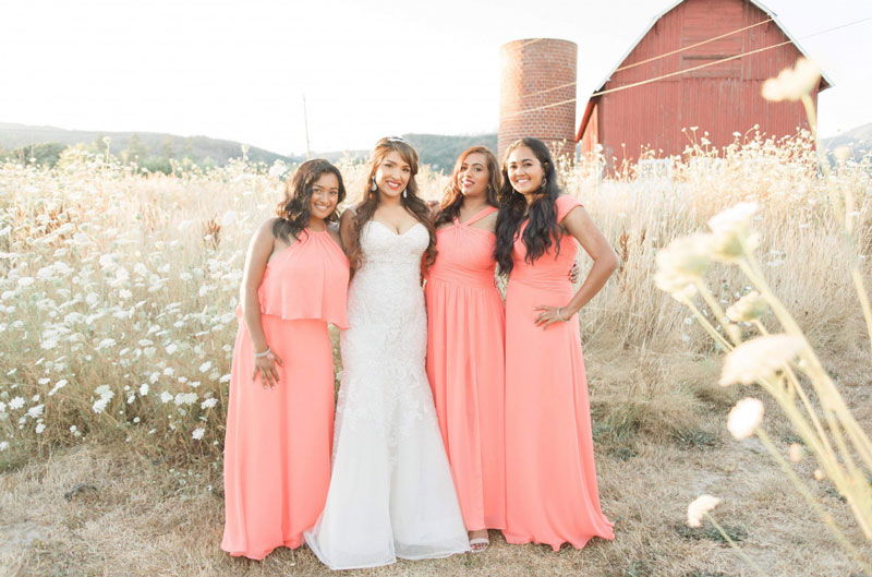 robes de demoiselle d'honneur corail