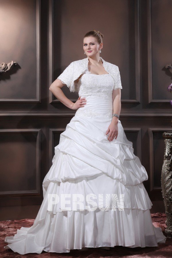 robe de mariée grande taille avec boléro