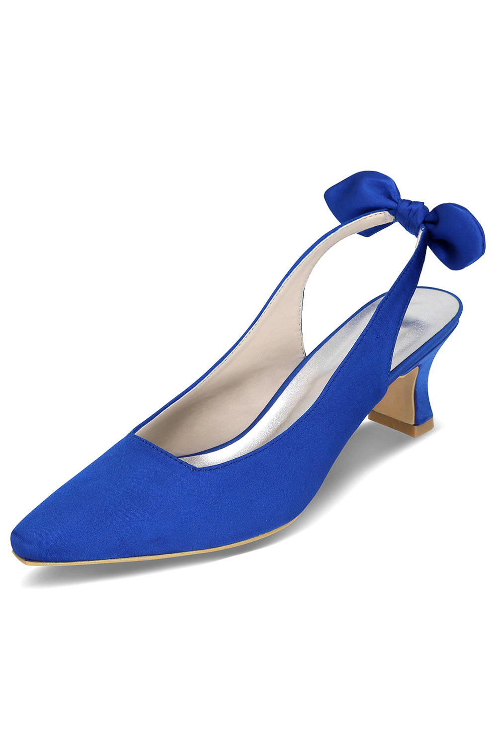 Slingback chic bleu royal avec noeud